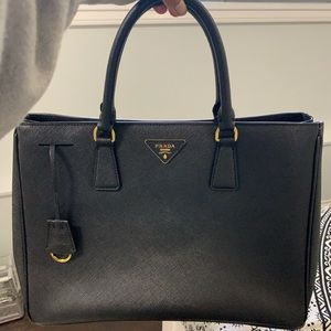 Prada Nero (Black) Saffiano Lux Leather Tote Bag